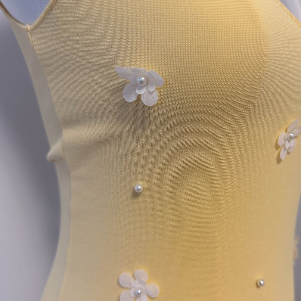 Zara midi dress, Zara floral dress, yellow midi dress, minimalist - Picture 2 of 6